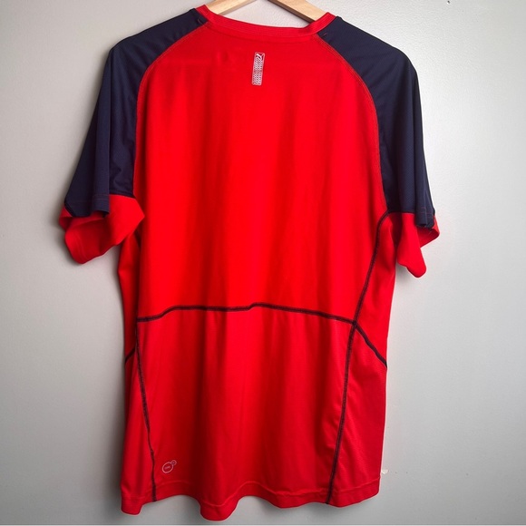 Puma Men's Red and Blue Sport Tee Shirt Size Large EUC - Picture 3 of 7